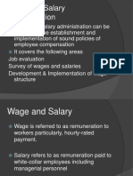 Wage and Salary Administration