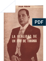 la realidad de un año de tirania. juan peron