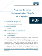 Programa Filosofia Fenomenologia Religion