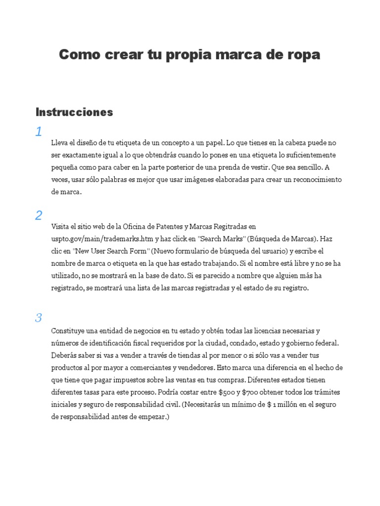 Como Crear Tu Propia Marca de Ropa | PDF | Marca comercial | Informática
