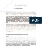 Politica Fiscal Para La Crisis