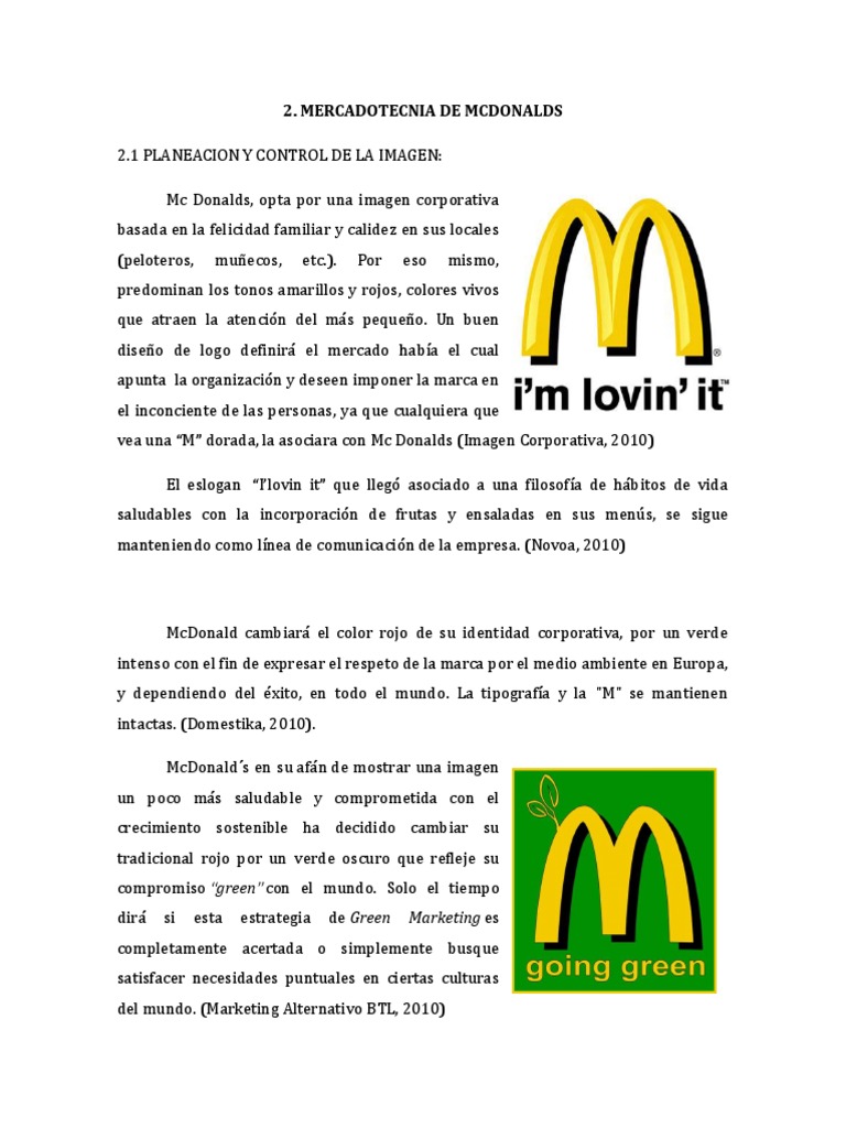 Estrategias de Marketing de McDonald's | PDF | Mc Donald's | Calidad ...
