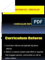 TMP 6053 Rethinking Mathematics Curriculum: Curiculum Reform