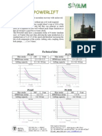 Sivam Powerlift: Technical Data