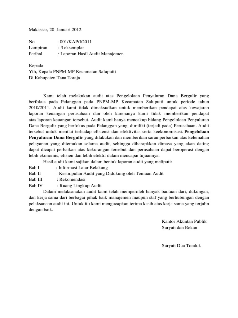 Laporan Audit Manajemen