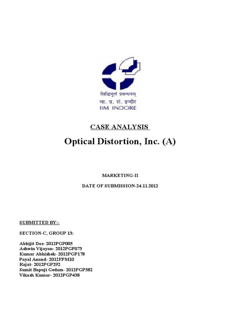 Optical Distortion Case | PDF