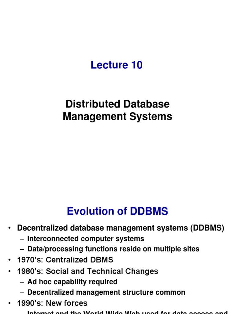 DDBMS: Functions and Query Optimization | PDF | Database Transaction ...