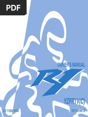 Yamaha YZF-R1 2006 Owner's Manual LIT-11626-19-50 5VY-28199-12