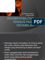 Inkompatibilitas Rhesus Pada Kehamilan