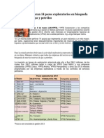 En Bolivia perforan 14 pozos exploratorios en búsqueda de reservas de gas y petróleo