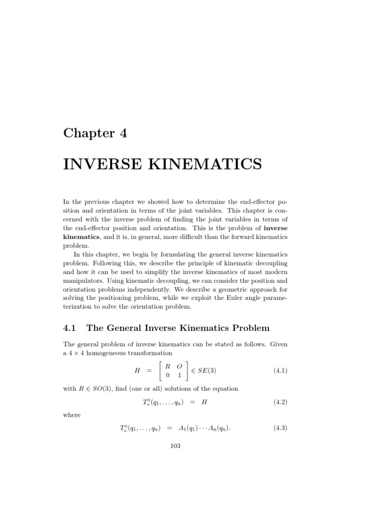 Inverse Kinematics for 3R Elbow Arm | PDF | Science & Mathematics