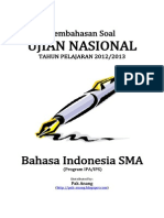 Pembahasan Soal UN Bahasa Indonesia SMA 2013