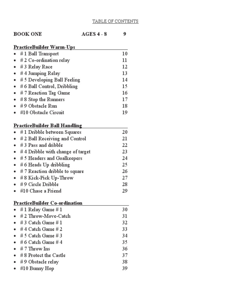 Soccer Practice Drills for Ages 4-8 | PDF | Forward (Association ...