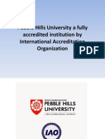 Pebble Hills University A Fully Accredited Institution by International Accreditation Organization