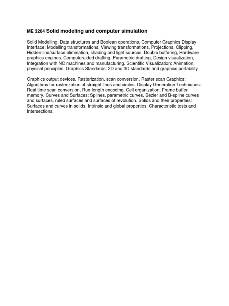 Solid Modeling & Simulation Guide | PDF | Computers