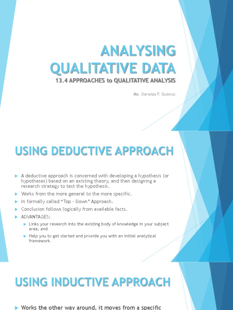 Analysing Qualitative Data | PDF