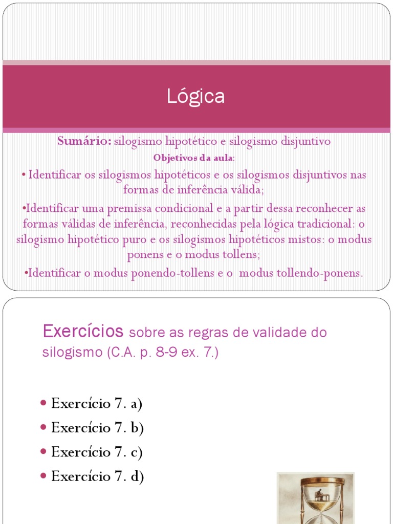 Silogismo Hipotético e Silogismo Disjuntivo | PDF | Metodologia ...