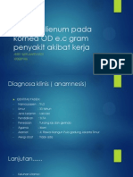 Corpus Alienum Pada Kornea OD E.C Gram Penyakit Akibat Kerja