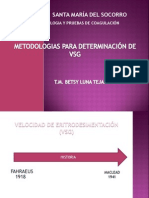 Metodologias para Determinacion de VSG