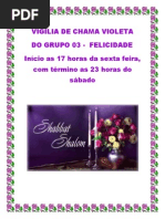 VIGÍLIA VIOLET FLAME - GRUPO 03 DA FELICIDADE