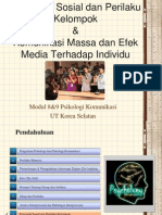 UT 8 Pengaruh Sosial Dan Perilaku Kelompok Komunikasi Massa Dan Efek Media Terhadap Individu