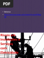 Riscos em instalações e serviços com eletricidade