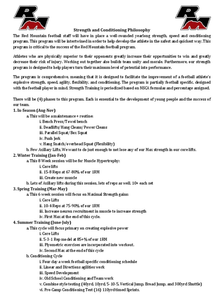 Strength and Conditioning Philosophy PDF Dieting Healthy Diet