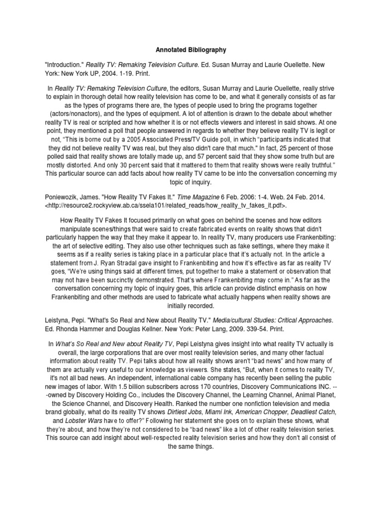 How to write an annotated bibliography picture