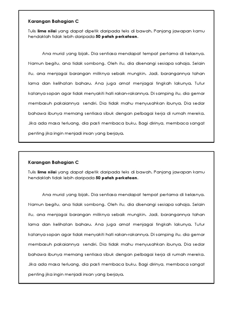 karangan tahun 4