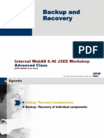 Backup and Recovery: Internal Webas 6.40 J2Ee Workshop