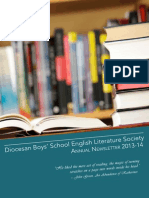 Diocesan Boys' School English Literature Society Newsletter - Litteratura
