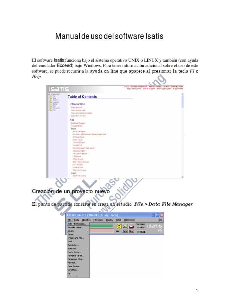 Manual de uso de Isatis Software | PDF | Validación Cruzada ...