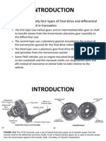 There Are Essentially Four Types of Final Drive and Differential Combinations Used in Transaxles