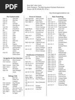 BIWS Excel Shortcuts 2007 To 2013 Plus