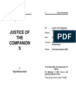Justice of The Companions - Allama Sayyid Murtaza Askari