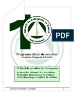 Programa Academico Osteopatia Escuela de Osteopatia de Madrid