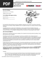 Carburetor Set Up and Lean Best Idle Adjustment