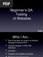 Beginner S QA Testing of Websites