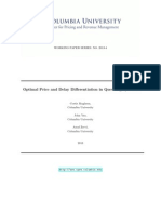 Optimal Price and Delay Differentiation in Queueing Systems: Working Paper Series: No. 2013-4