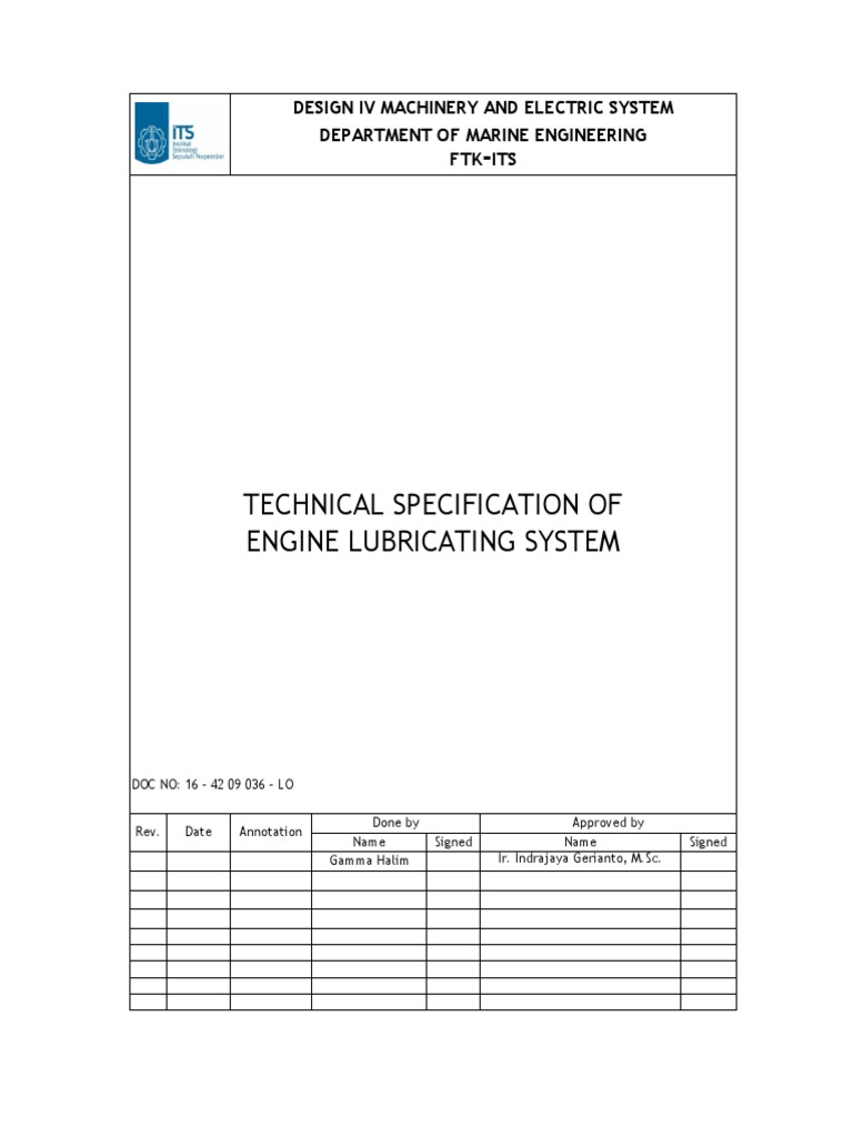 Ship Lube Oil Calculation PDF Gas Technologies Civil Engineering