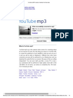 YouTube To MP3 Converter, Download YouTube Videos