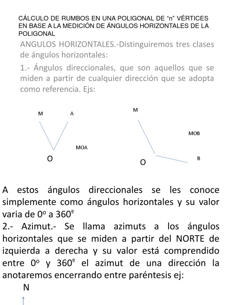 Cálculo de Rumbos Grupo Tres | Azimut | Ciencia y matemática
