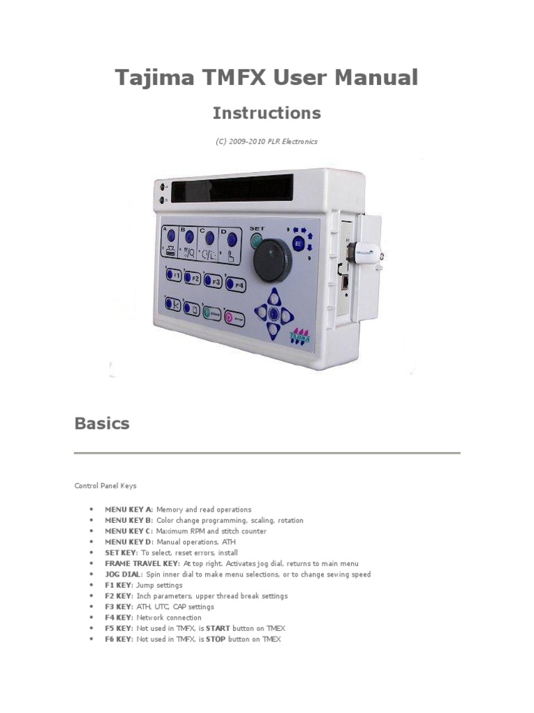 Tajima TMFX User Manual Disquete Equipo de oficina
