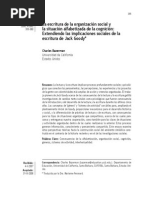 La escritura de la organización social y la situación alfabetizada de la cognición BAZERMAN