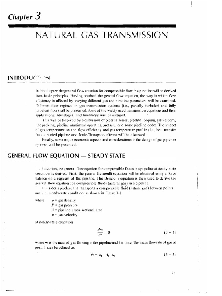 Natural Gas Pipeline Flow Analysis | PDF | Fluid Dynamics | Gases