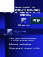 Management of Electrolyte Imbalance in Acute Diarhea