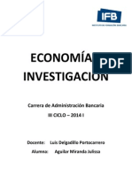 ECONOMÍA E INVESTIGACIÓN