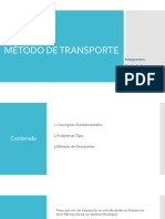 MÉTODO DE TRANSPORTE-Presentación investigación de operaciones
