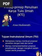 Download Prinsip-prinsip Penulisan Karya Tulis Ilmiah KTIppt by Cahyo Ady SN217890487 doc pdf