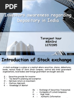 Investors Awareness Regarding Depository in India: Taranjeet Kaur MBA3rd 1272395